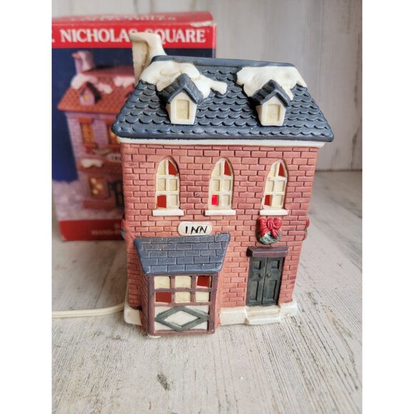 St Nicholas square inn porcelain vintage village accessory Xmas - Picture 1 of 9